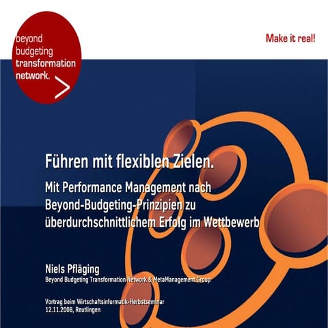 Keynote (DE): Führen mit flexiblen Zielen, at Wirtschaftsinformatik-Herbstsem...