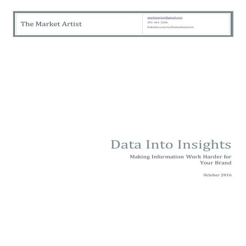 Data Into Insights