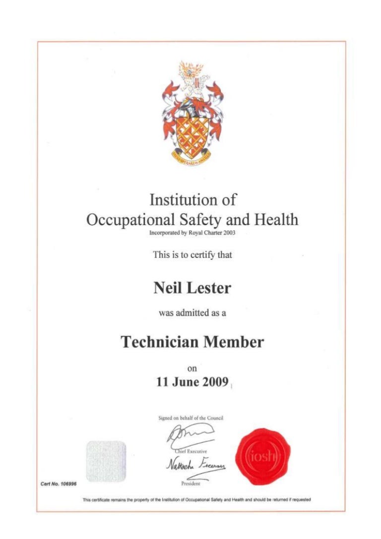 IOSH Cert