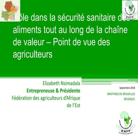 Briefing de Bruxelles 52: Elizabeth Nsimadala " Le rôle des agriculteurs dans...
