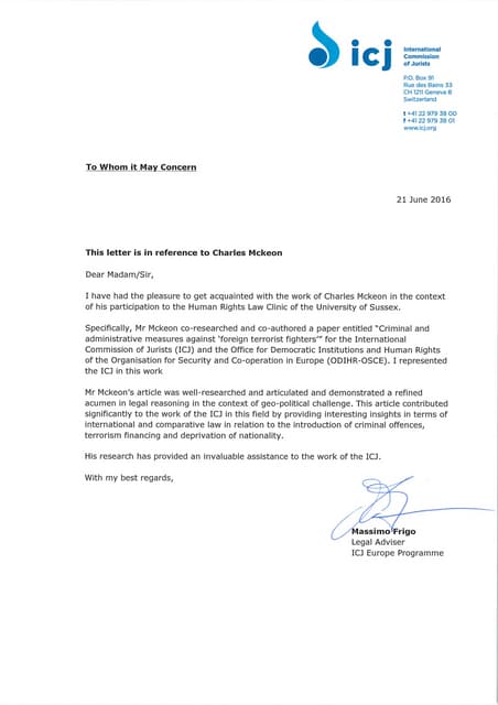 Y&R Reference Letter | PDF