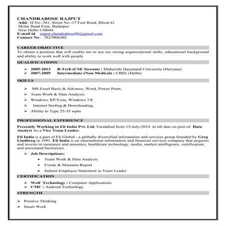 Simple Resume | DOC