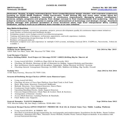 James R Smith Resume May-2015
