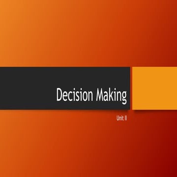 decision making bba ppm slide show notes pdf | PDF