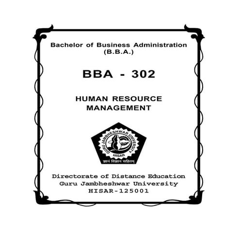 BBA Human Resource Management