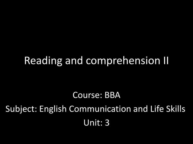 BBA II Unit 3- Writing Skills