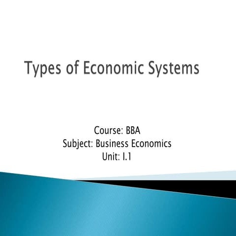 Economic systems | PPTX