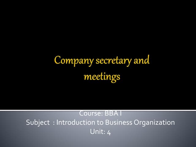 Duties of company secretary | PPTX