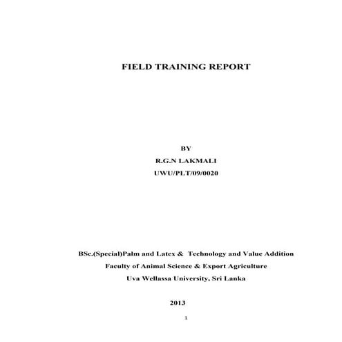 CRI+RRI TRAINING REPORT | PDF