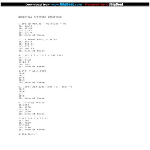 Bba aptitude test paper