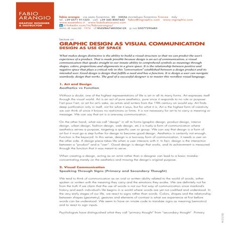 Design as visual communication (lecture on), TAW 2012