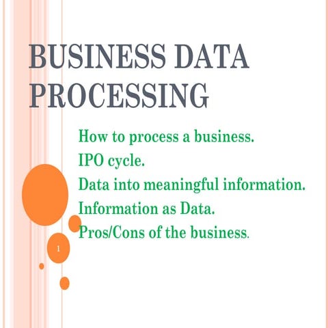 business data processing | PPT