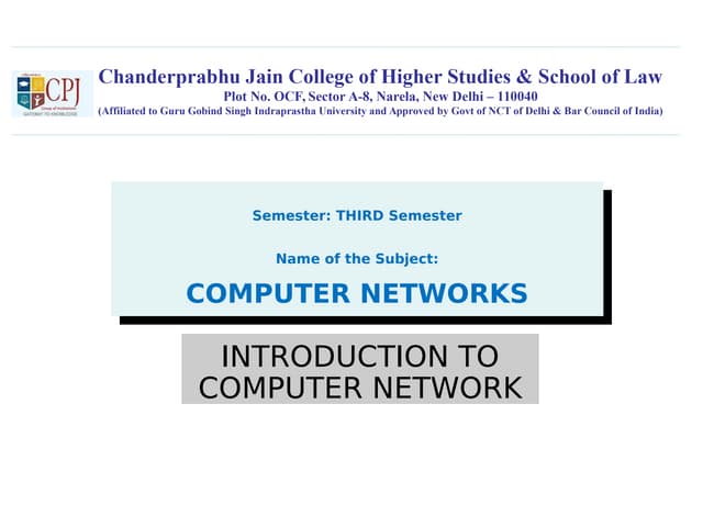 Introduction To Computer Network
