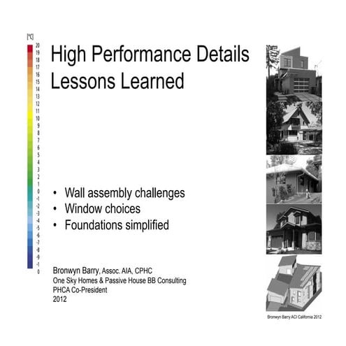 High Performance Buildings - Lessons Learned, June 2012