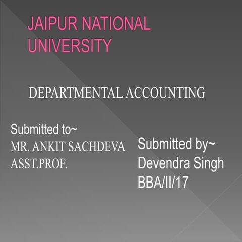 departmental accounting ppt