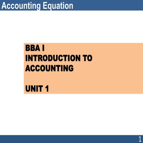 Bba i ita u 1.4 accounting equation