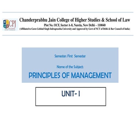 Principles Of Management