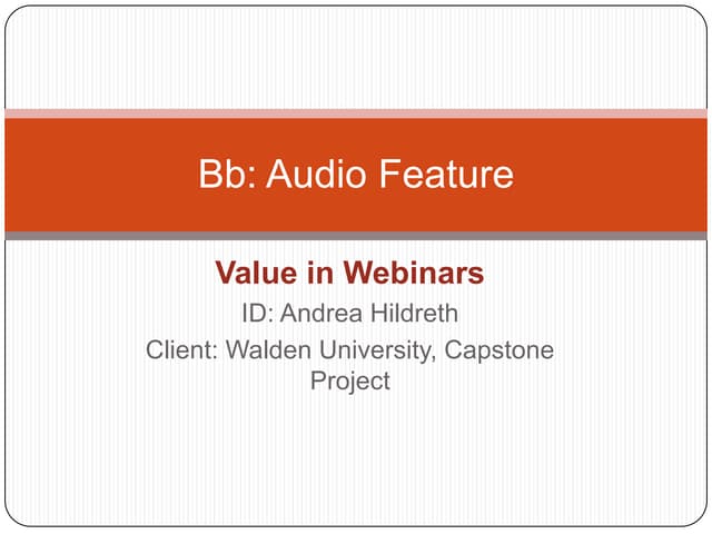 Bb audio feature