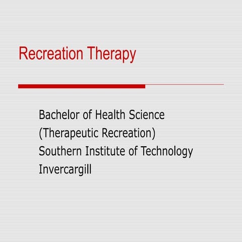 Recreation Therapy