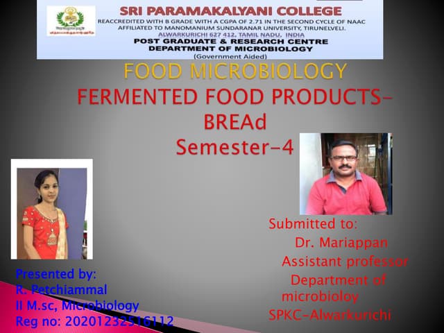 Fermented food products Bread