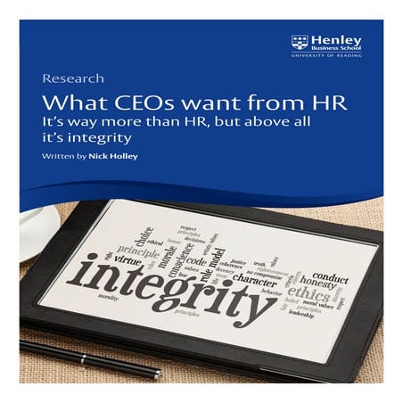 What CEO's want from HR Oct 14 
