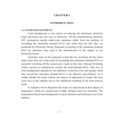 Adaptive power Regulator -Project Report