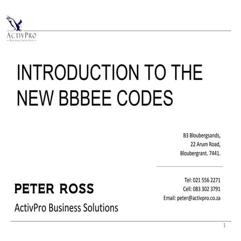 How to use the amended b bbee construction sector codes to your ...
