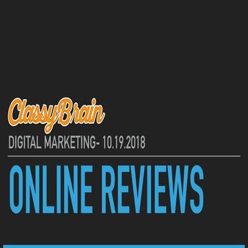 BBB Presentation- Online Reviews 