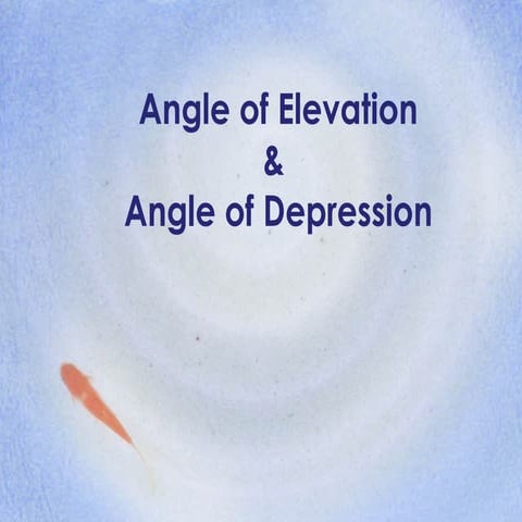  angle of elevation and depression