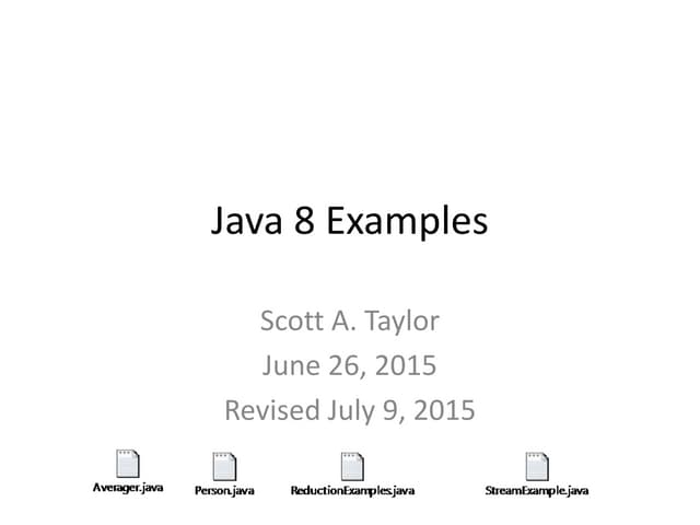 Java 8 Examples