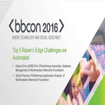BBCON 2016 - Top 5 Processes We've Automated