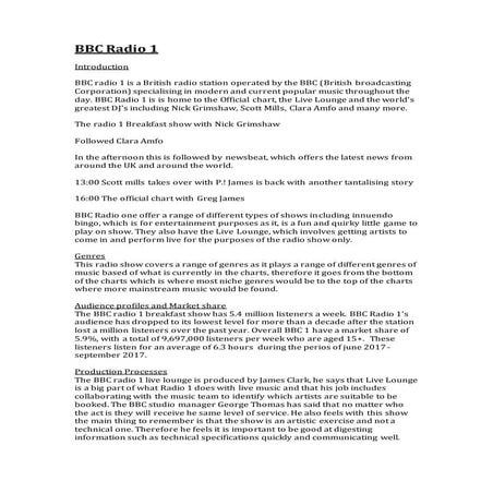 Bbc radio 1 and Capital FM