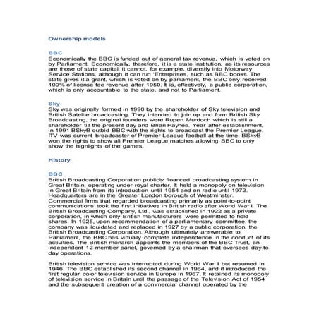 Bbc v sky comparison