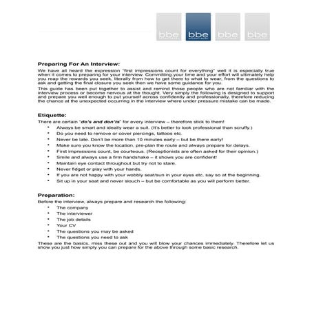 Interview Tips & Techniques