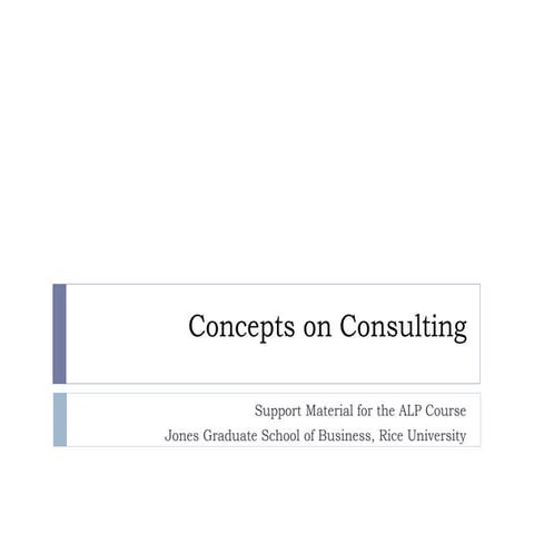 Concepts on Consulting short version v 5