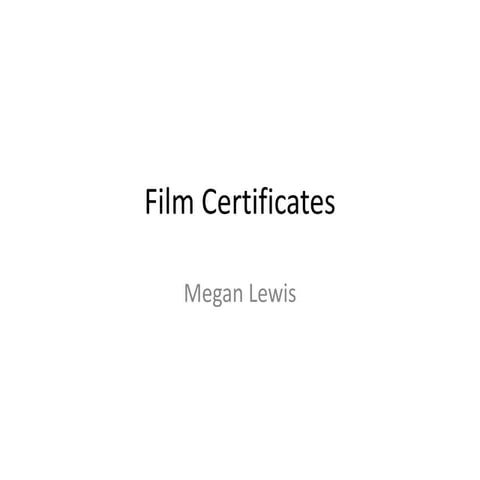 Bbfc Certificates