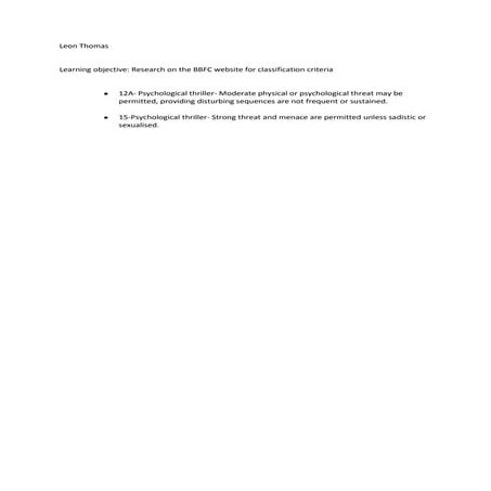 Bbfc classification for psychological thrillers