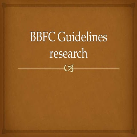 BBFC guidelines research