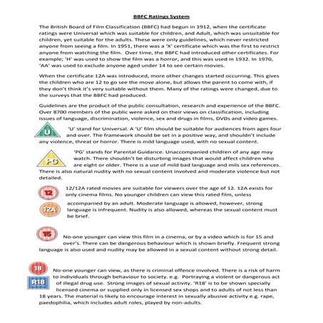 BBFC Guidelines