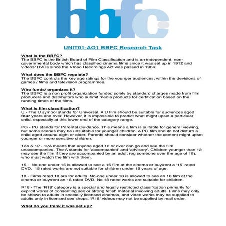 Bbfc research task a01