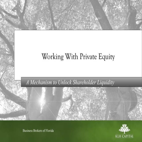 Working with Private Equity