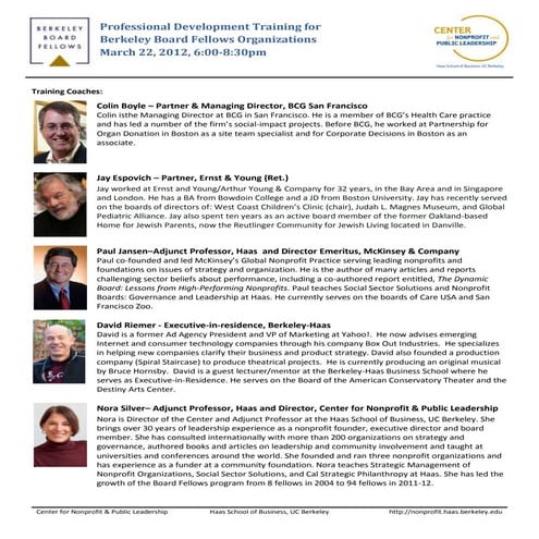 Berkeley Board Fellows Coach bios 3/22/2012