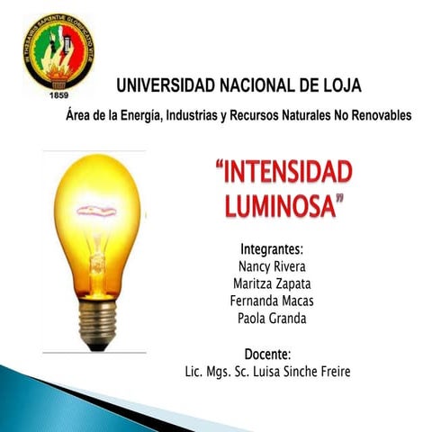 Intensidad luminosa