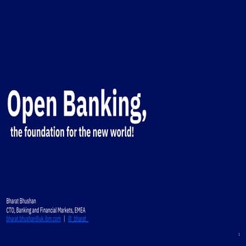 apidays LIVE Singapore - Open Banking: A foundation for the new world by Bhar...