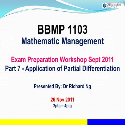 BBMP1103 - Sept 2011 exam workshop - part 7