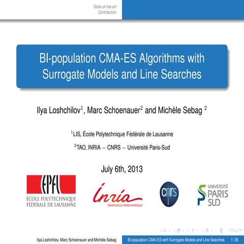 BI-population CMA-ES Algorithms with Surrogate Models and Line Searches