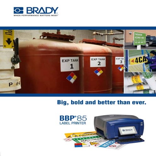 Brady BBP85 Printer Brochure