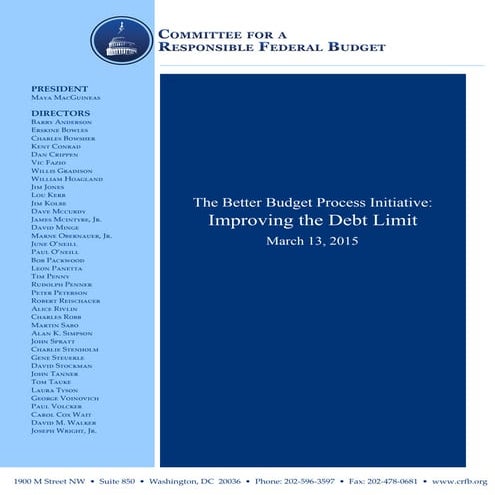 Improving the Debt Limit