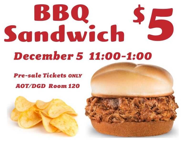 Bbq sandwich flyer