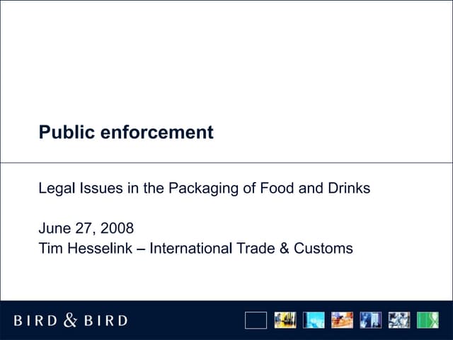 Legal Issues In The Packaging Of Food And Drinks